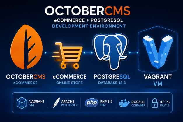 Разворачивание локальной среды разработки OctoberCMS eCommerce на Homestead с PostgreSQL